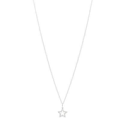 Tiffany Platinum Diamond Star Pendant Necklace 1 of 5