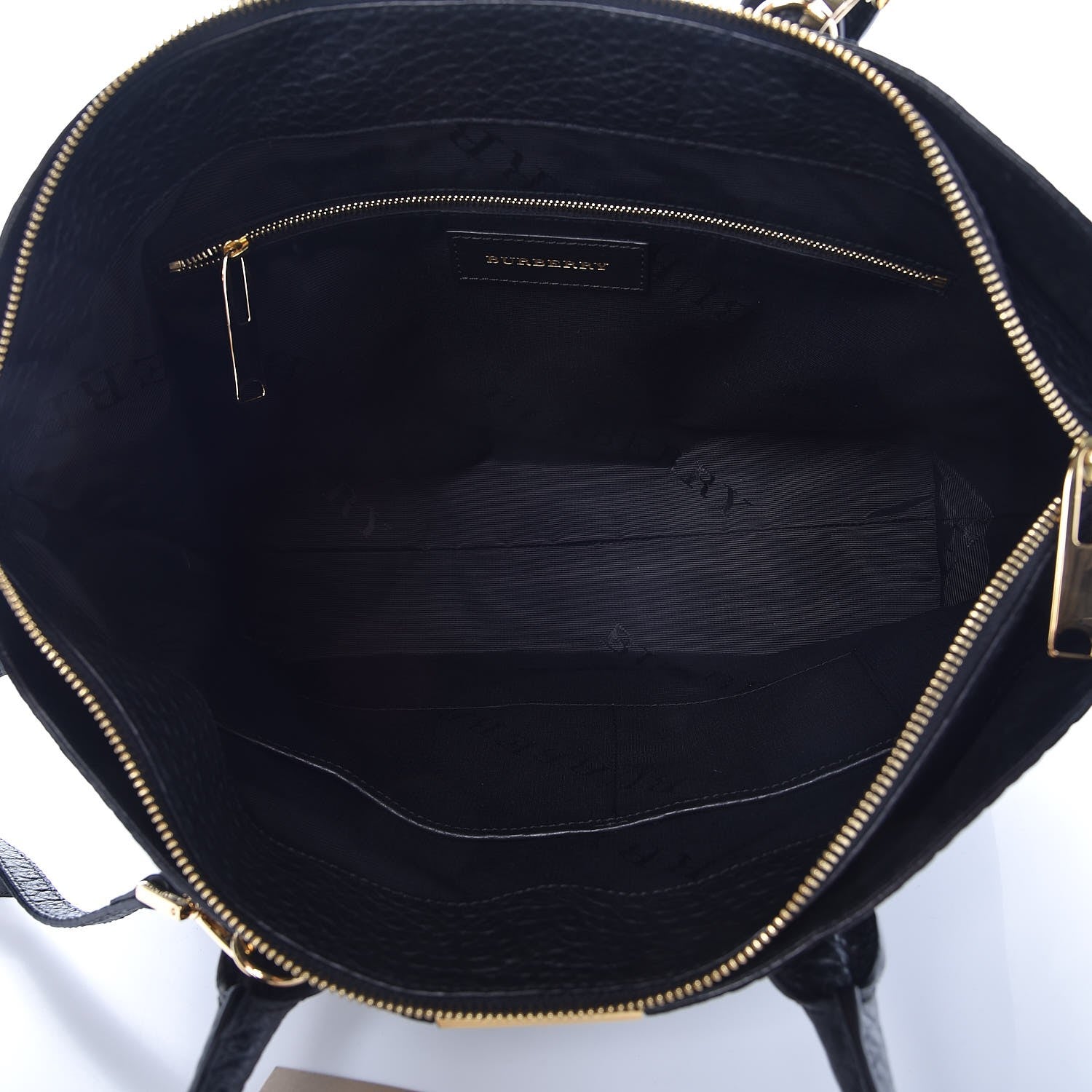 Burberry Heritage Grain Check Embossed Medium Dewsbury Tote Black 6 of 9