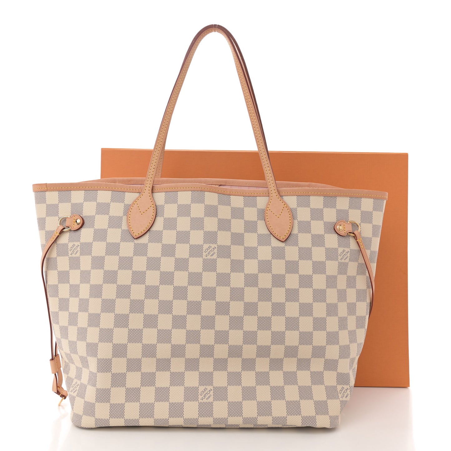 Damier Azur Neo Neverfull MM Rose Ballerine