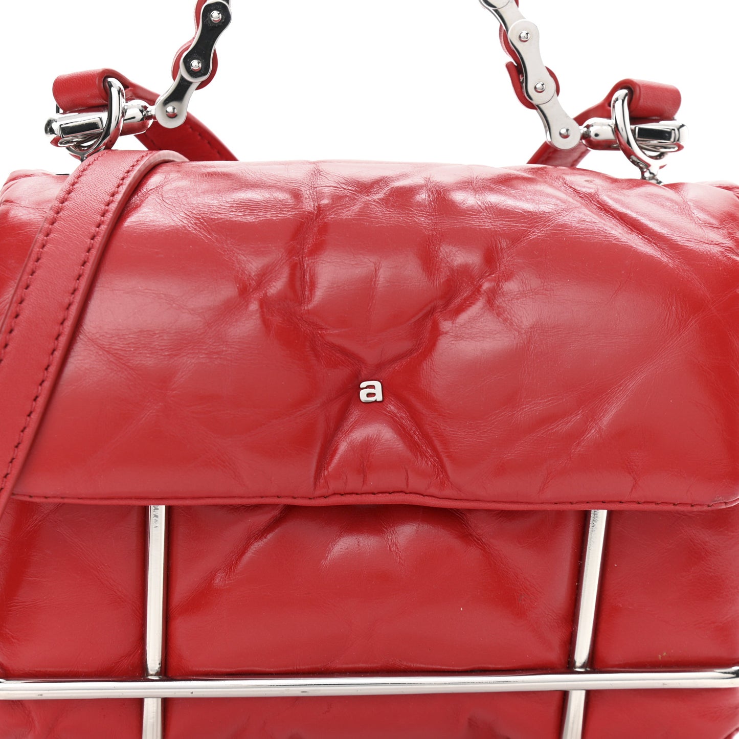 Calfskin Quilted Halo Xbody Bag Red