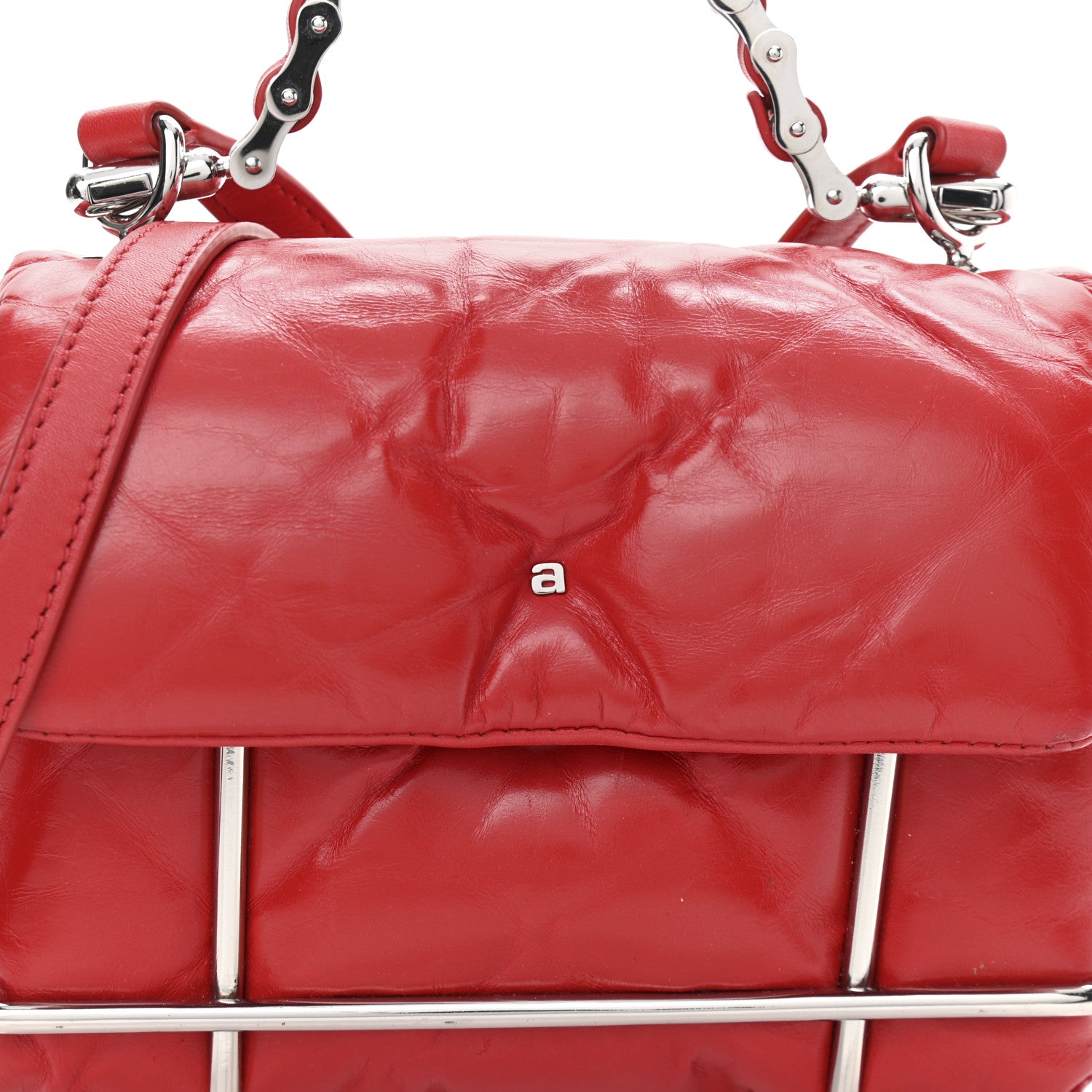 Alexander Wang Calfskin Quilted Halo Xbody Bag Red 8 of 14