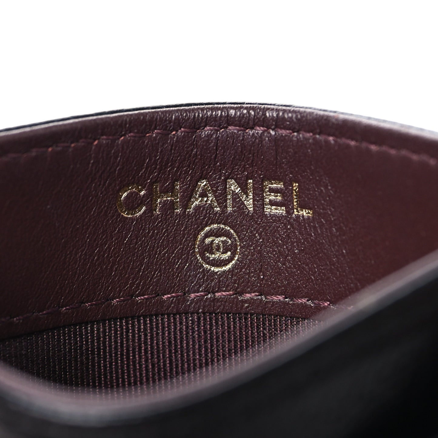 Caviar Quilted Card Holder Black