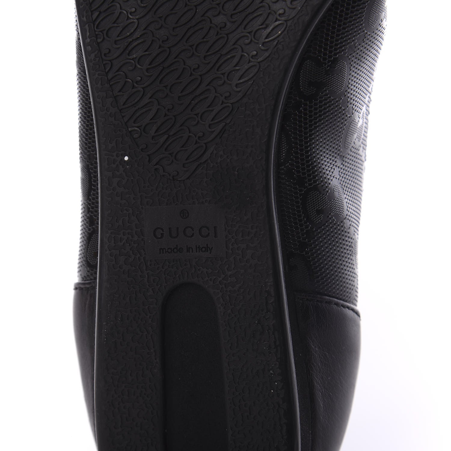 Gucci Imprime Monogram Ballerina Flats 36 Black 7 of 8