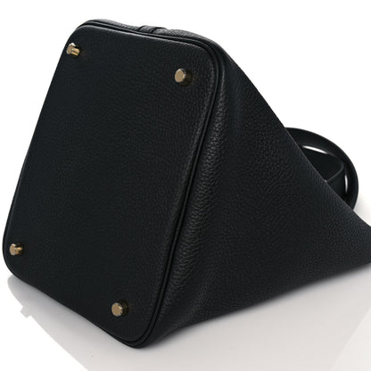 Hermes Taurillon Clemence Picotin Lock 22 MM Black 8 of 9
