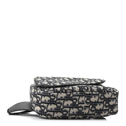 Christian Dior Oblique World Tour Saddle Belt Bag Beige Black 3 of 9