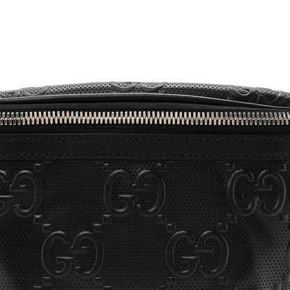 Gucci Calfskin GG Tennis Embossed Belt Bag Black 8 of 10
