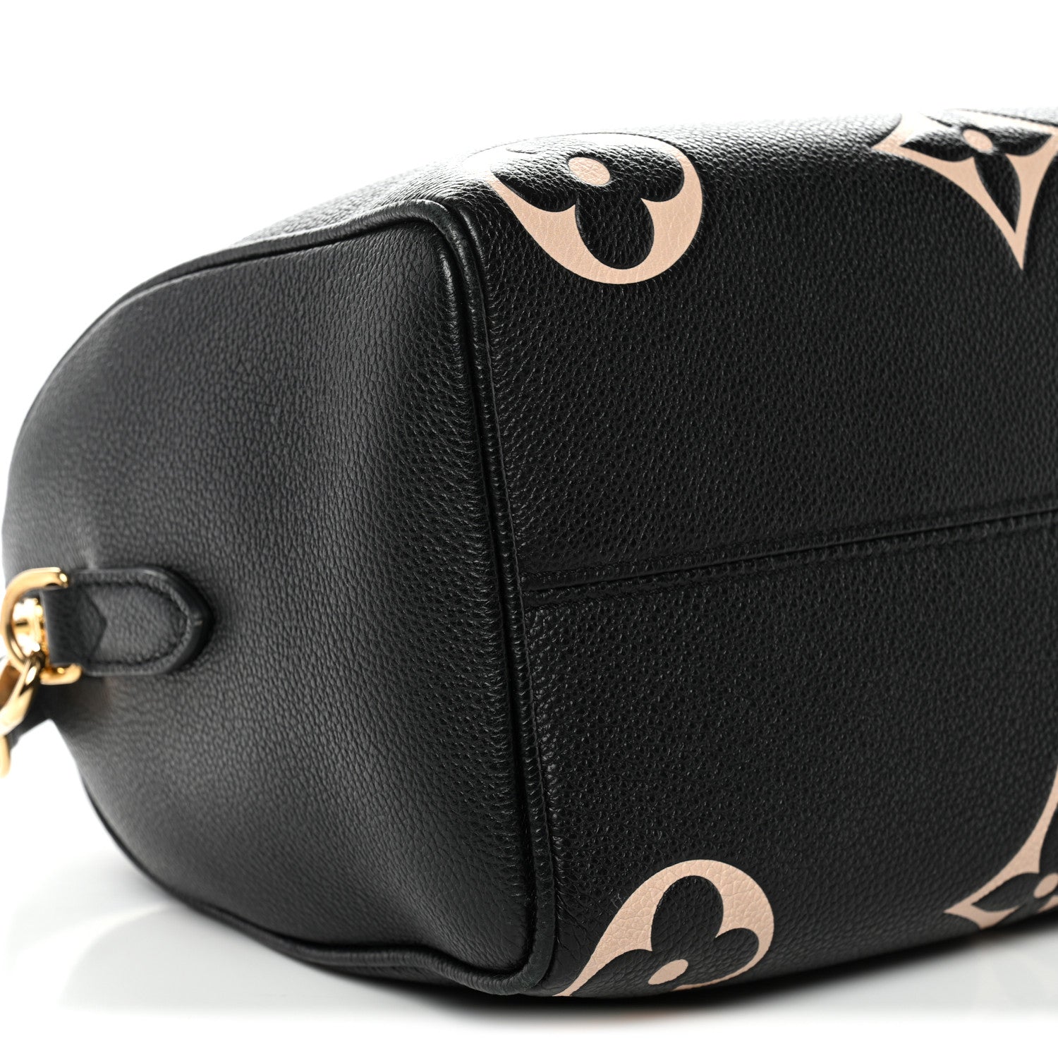 Louis Vuitton Empreinte Monogram Giant Speedy Bandouliere 25 Black Beige 8 of 10