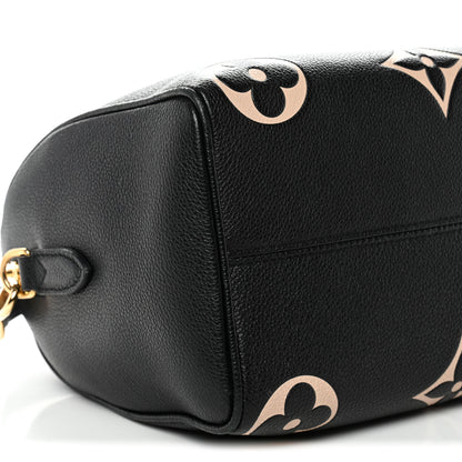 Louis Vuitton Empreinte Monogram Giant Speedy Bandouliere 25 Black Beige 8 of 10