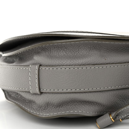 Chloe Calfskin Medium Marcie Round Crossbody Bag Cashmere Grey 9 of 10