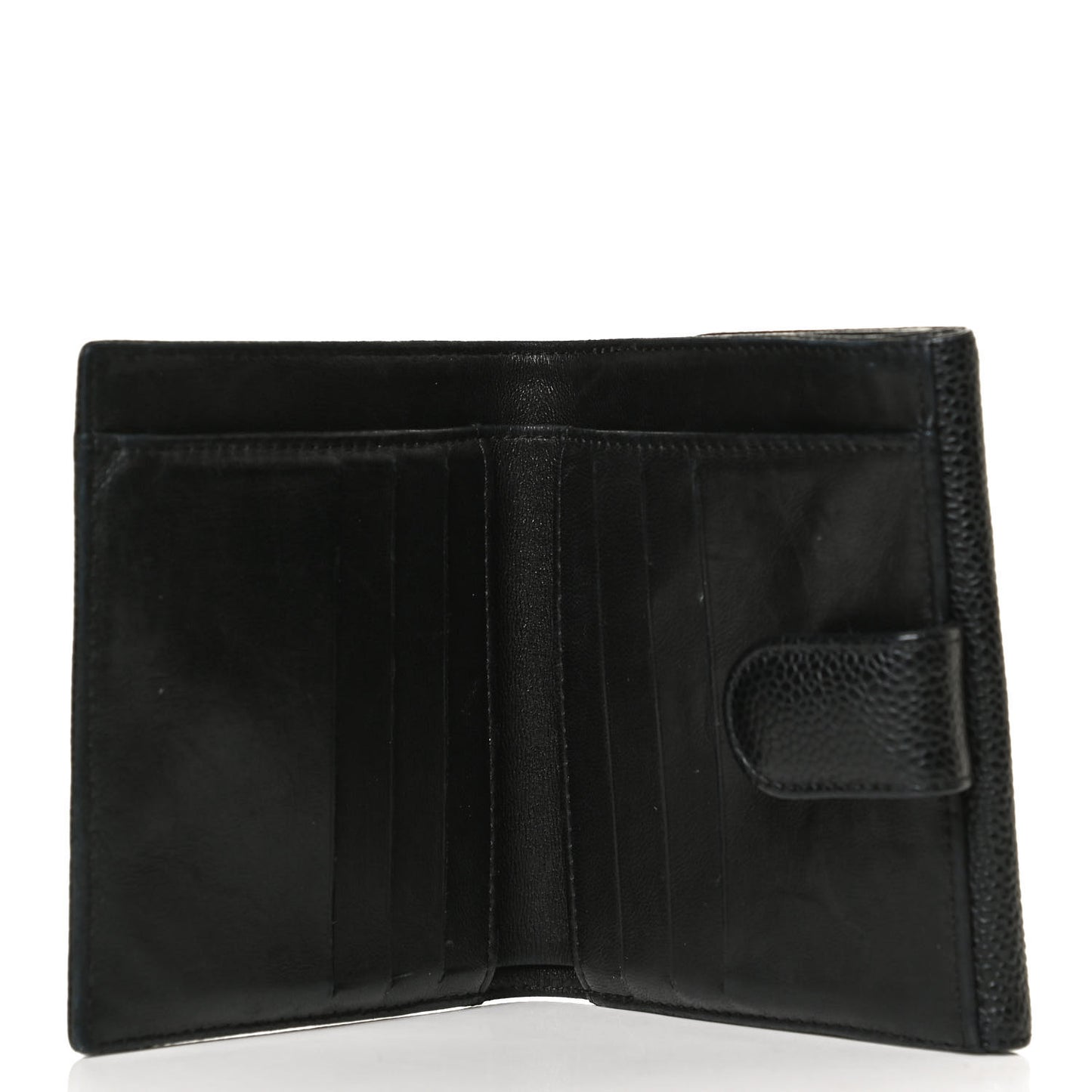 Caviar Timeless CC Compact French Wallet Black