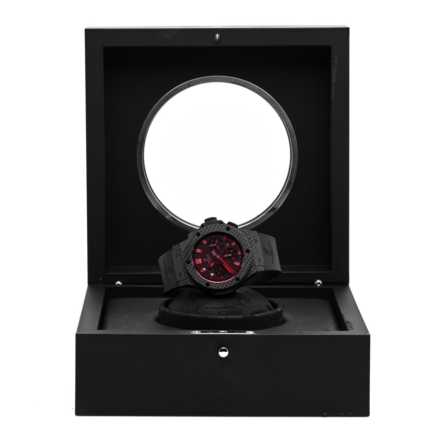 Hublot Carbon Rubber 44mm Big Bang Red Magic Automatic Watch Red 301.QX.1734.RX 6 of 6
