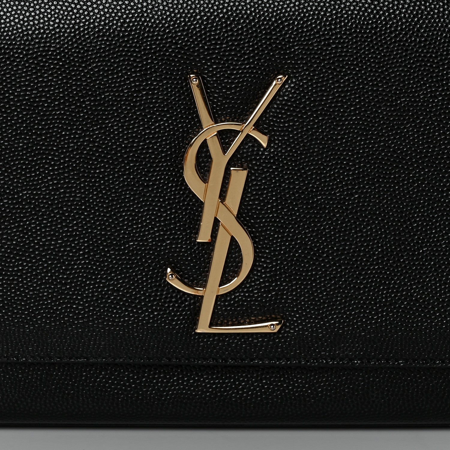 Saint Laurent Grain De Poudre Monogram Cassandre Clutch Black 10 of 11