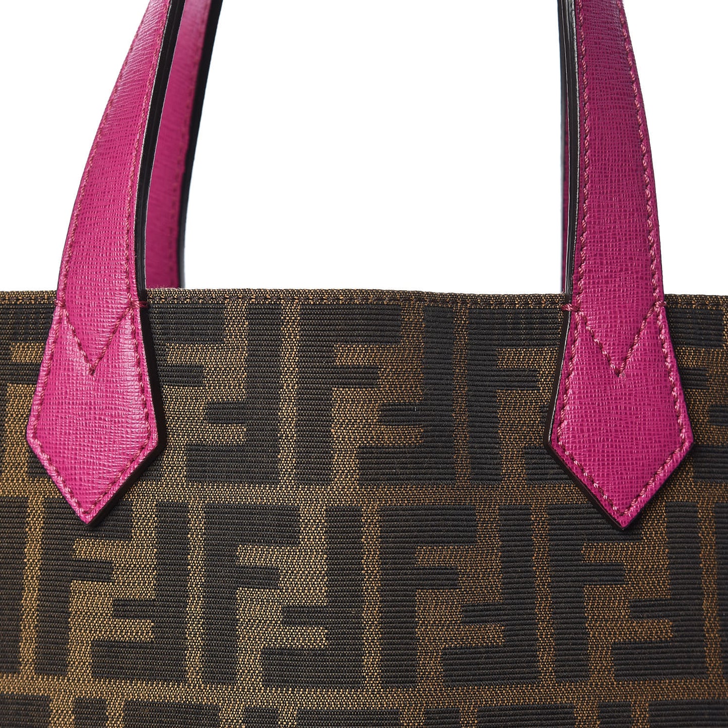 Zucca Vitello Elite Special Shopping Tote Tobacco Fuxia