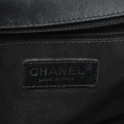 Chanel Patent Calfskin Quilted New Medium Plexiglass Boy Flap Black 6 of 7