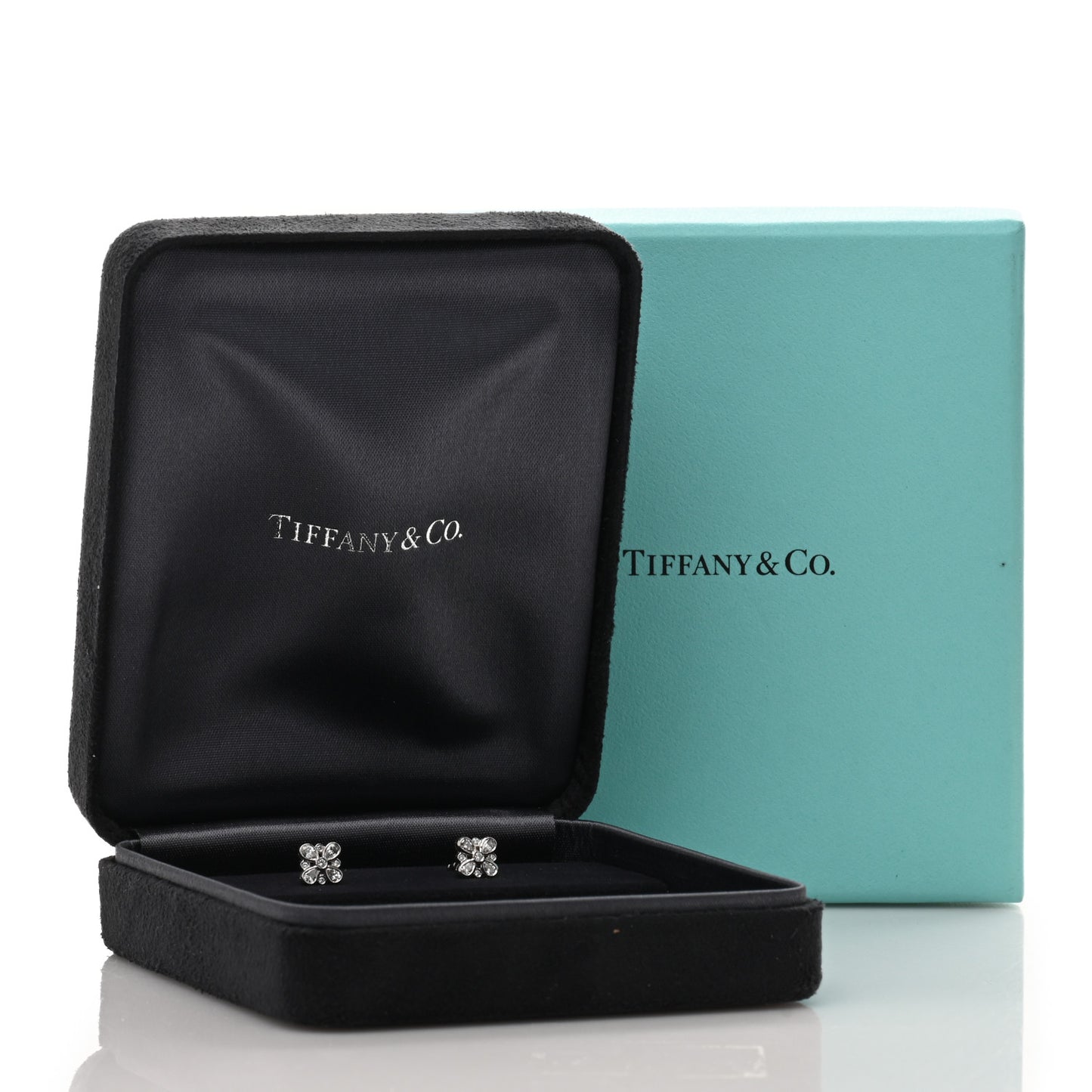 Platinum Diamond Enchant Stud Earrings