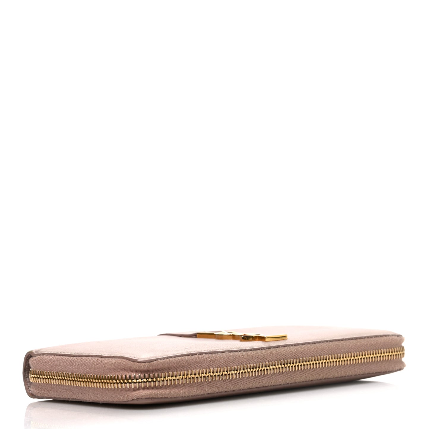 Calfskin Monogram Zip Around Wallet Pale Pink
