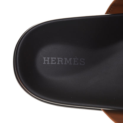 Hermes Calfskin Womens Chypre Sandals 38.5 Naturel 8 of 10
