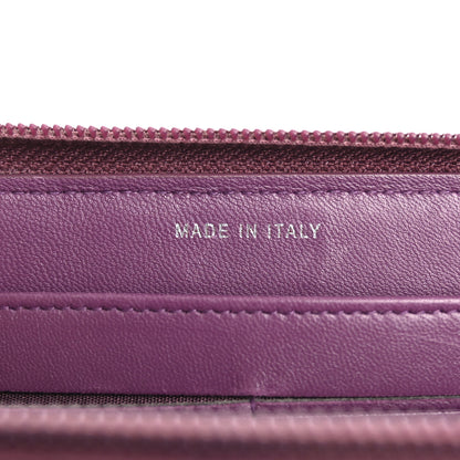 Chanel Lambskin Quilted Boy Zip Around Wallet Purple 7 of 9