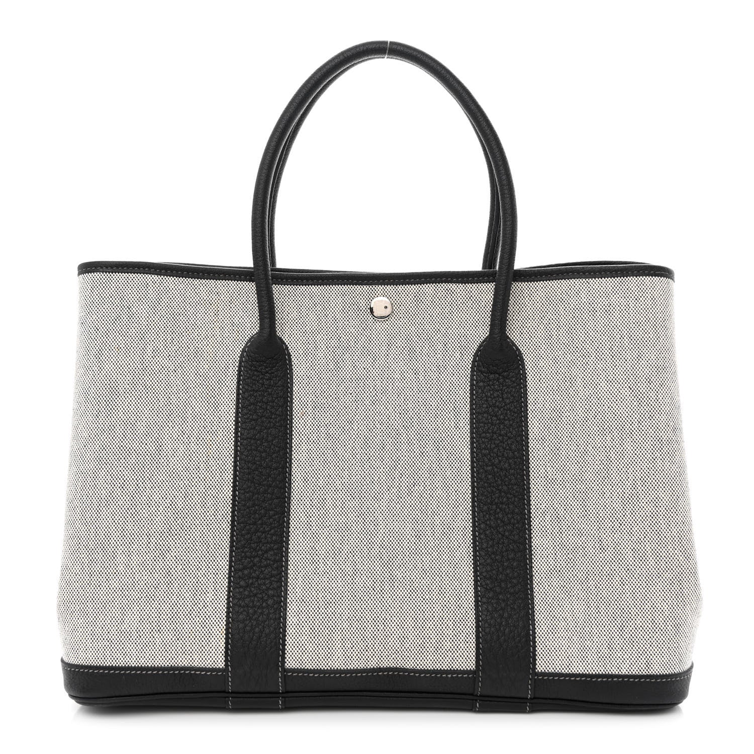 Hermes Toile Buffle Skipper Garden Party 36 MM Tote Black 1 of 10