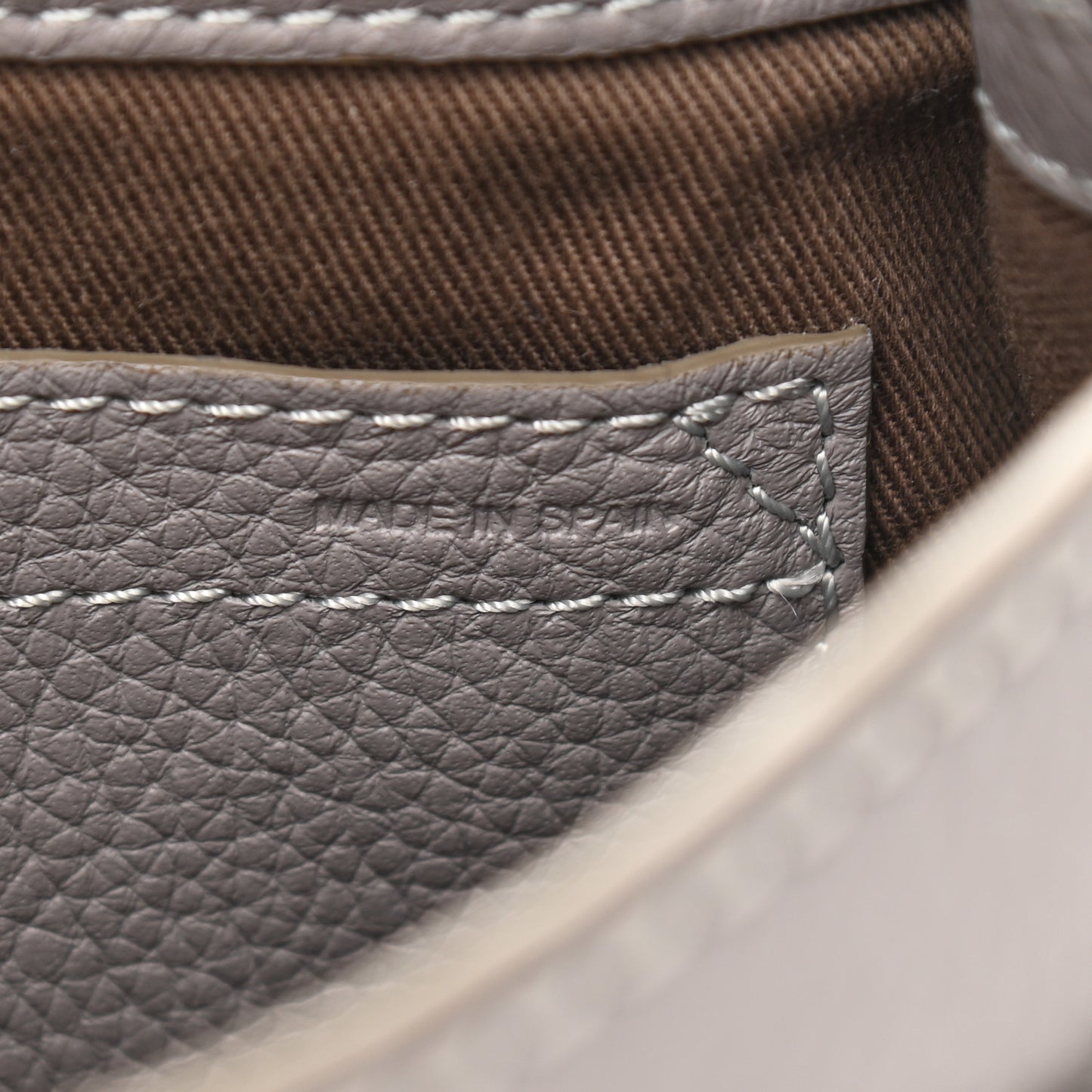 Calfskin Mini Marcie Round Crossbody Bag Cashmere Grey