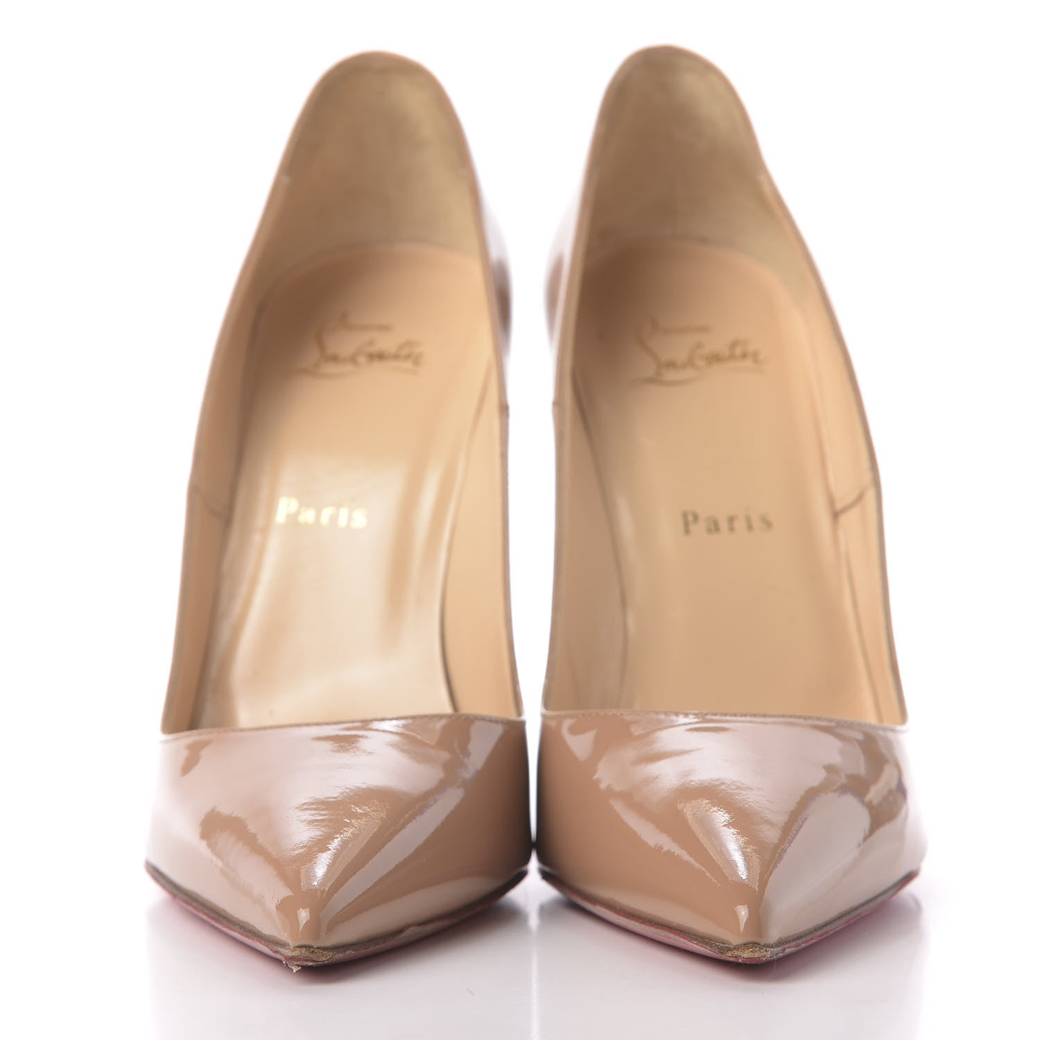 Christian Louboutin Patent So Kate 120 Pumps 39.5 Nude 2 of 10