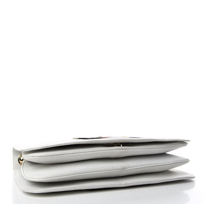 Gucci Pebbled Calfskin Web Blondie Flap White 4 of 23