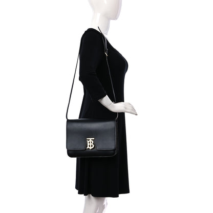 Burberry Calfskin Medium TB Bag Black 2 of 9
