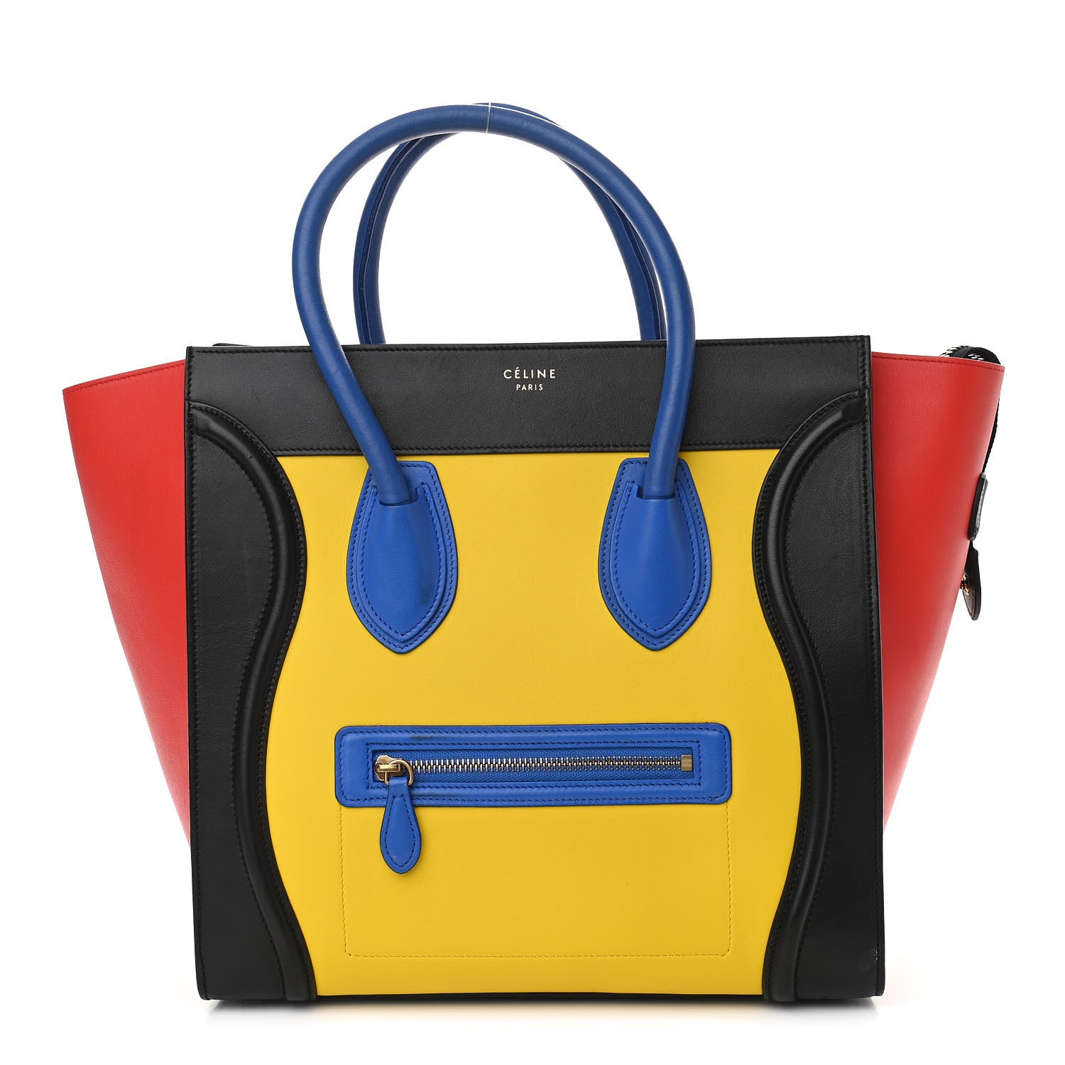 Celine Smooth Calfskin Mini Tri-Color Luggage Sunflower 1 of 9