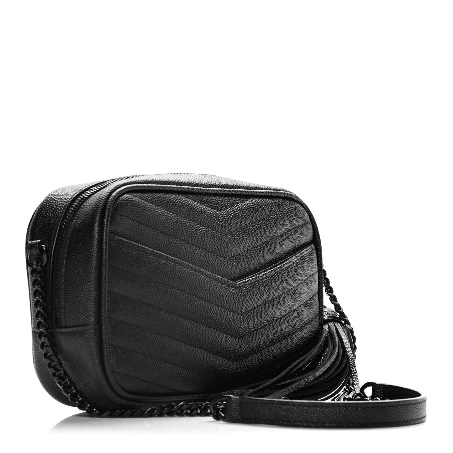 Grain De Poudre Matelasse Monogram Mini Lou Camera Bag Black