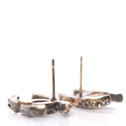 Chanel Crystal CC Earrings Gold Multicolor 3 of 5