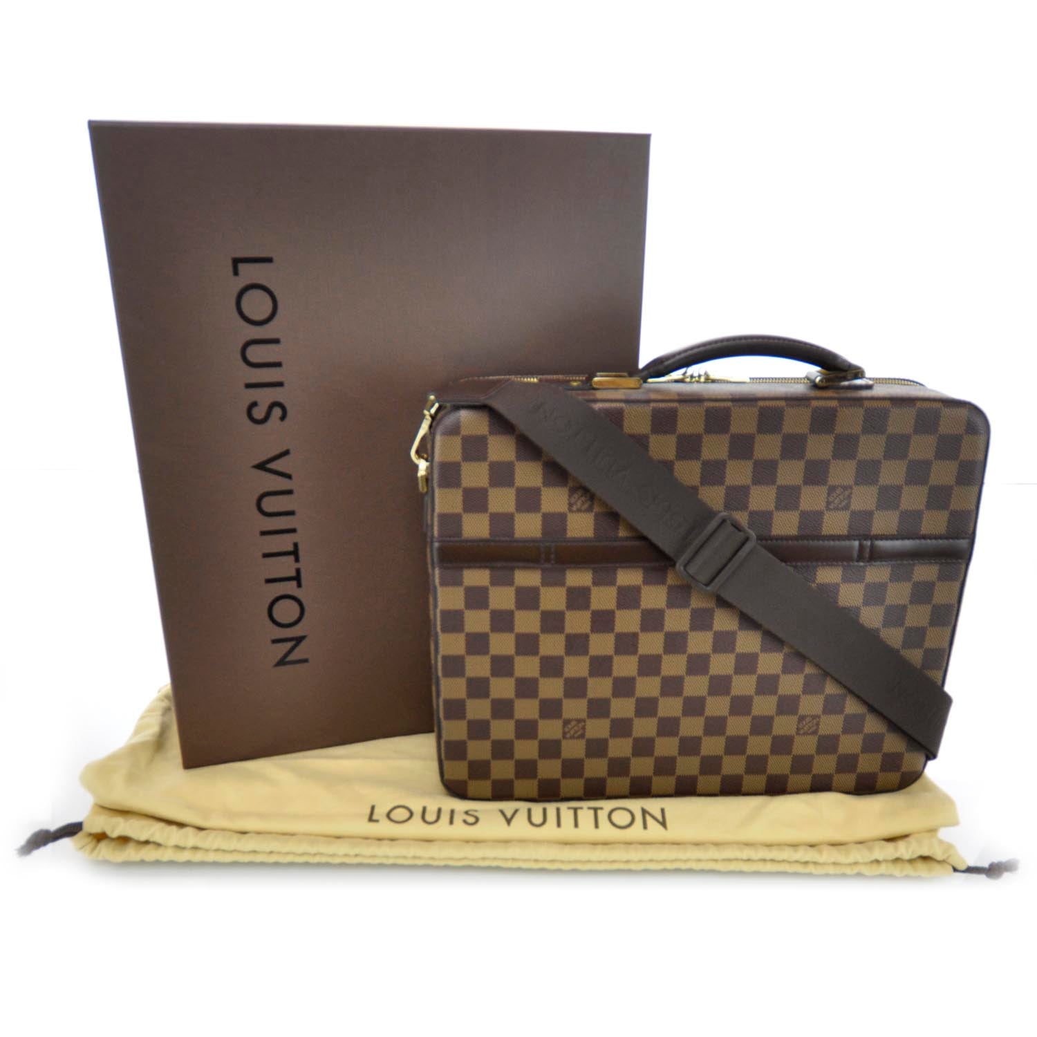 Louis Vuitton Damier Ebene Porte Ordinateur Sabana Computer Case 3 of 13