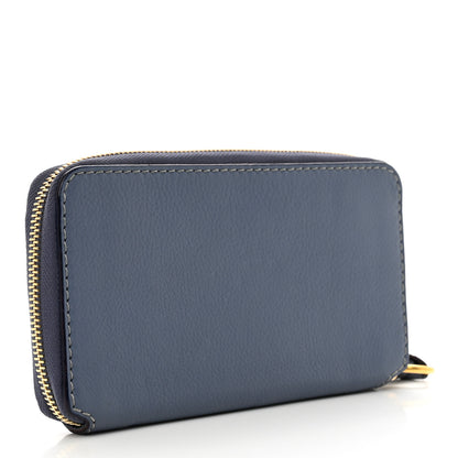 Chloe Grained Calfskin Marcie Long Zip Around Wallet Royal Navy 3 of 7