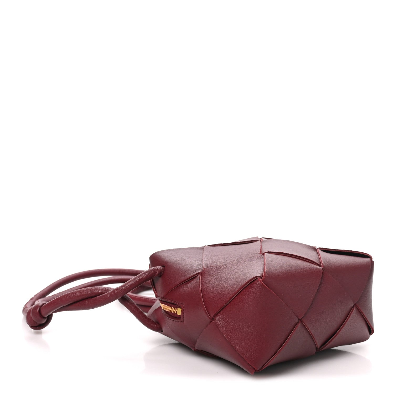 Bottega Veneta Lambskin Maxi Intrecciato Mini Cassette Camera Bag Bordeaux 4 of 9