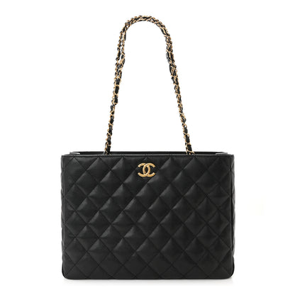 Chanel Caviar Quilted Small Shopping Tote Black 1 of 10