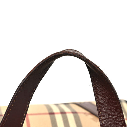 Burberry Haymarket Check Studded Tote Chocolate 11 of 11