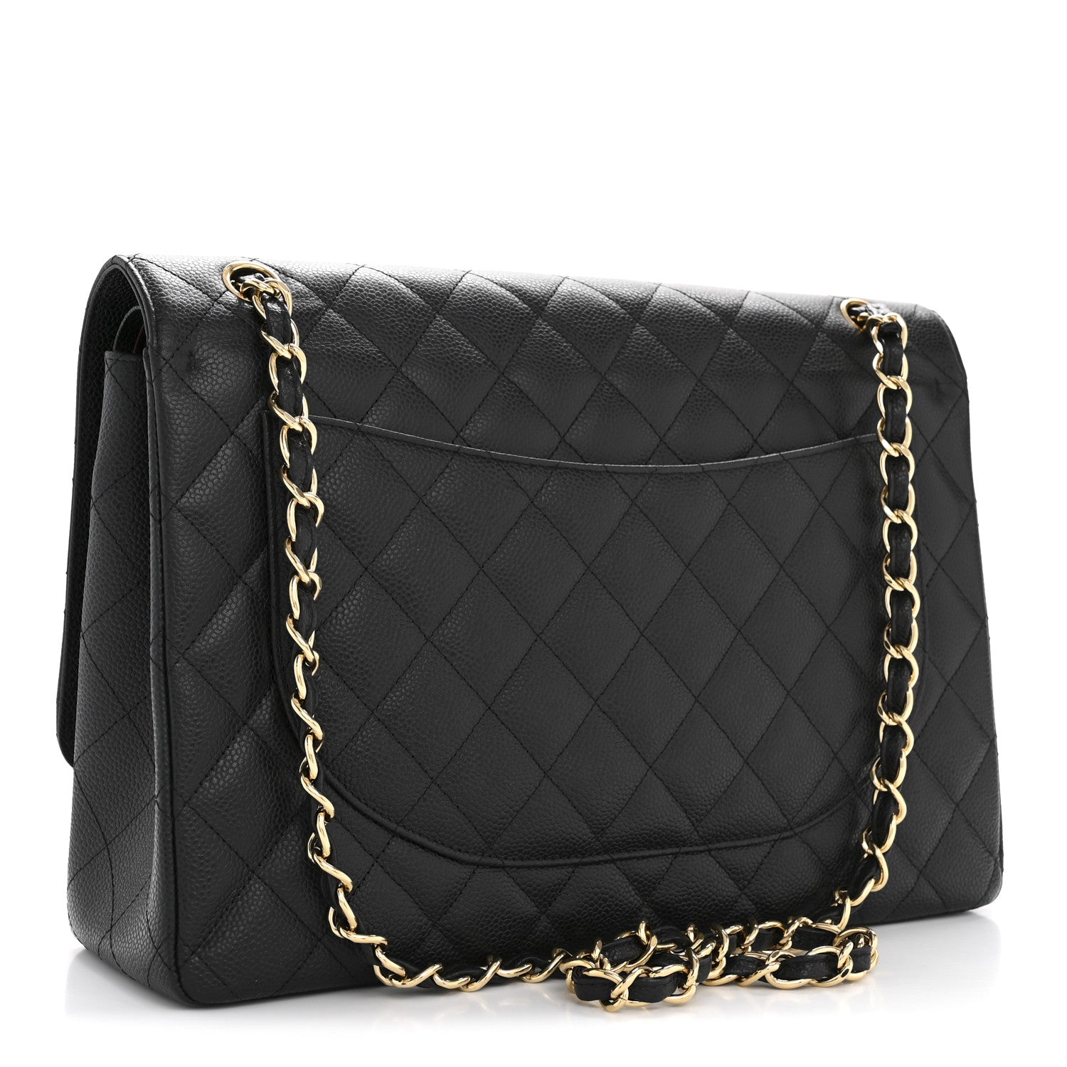 Chanel Caviar Quilted Maxi Double Flap Black 3 of 12