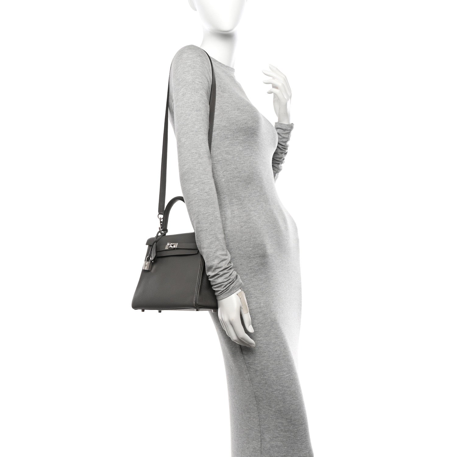 Hermes Togo Kelly Retourne 25 Etain 2 of 12