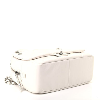Chanel Aged Calfskin Quilted Small Express Bowling Bag White 3 of 4
