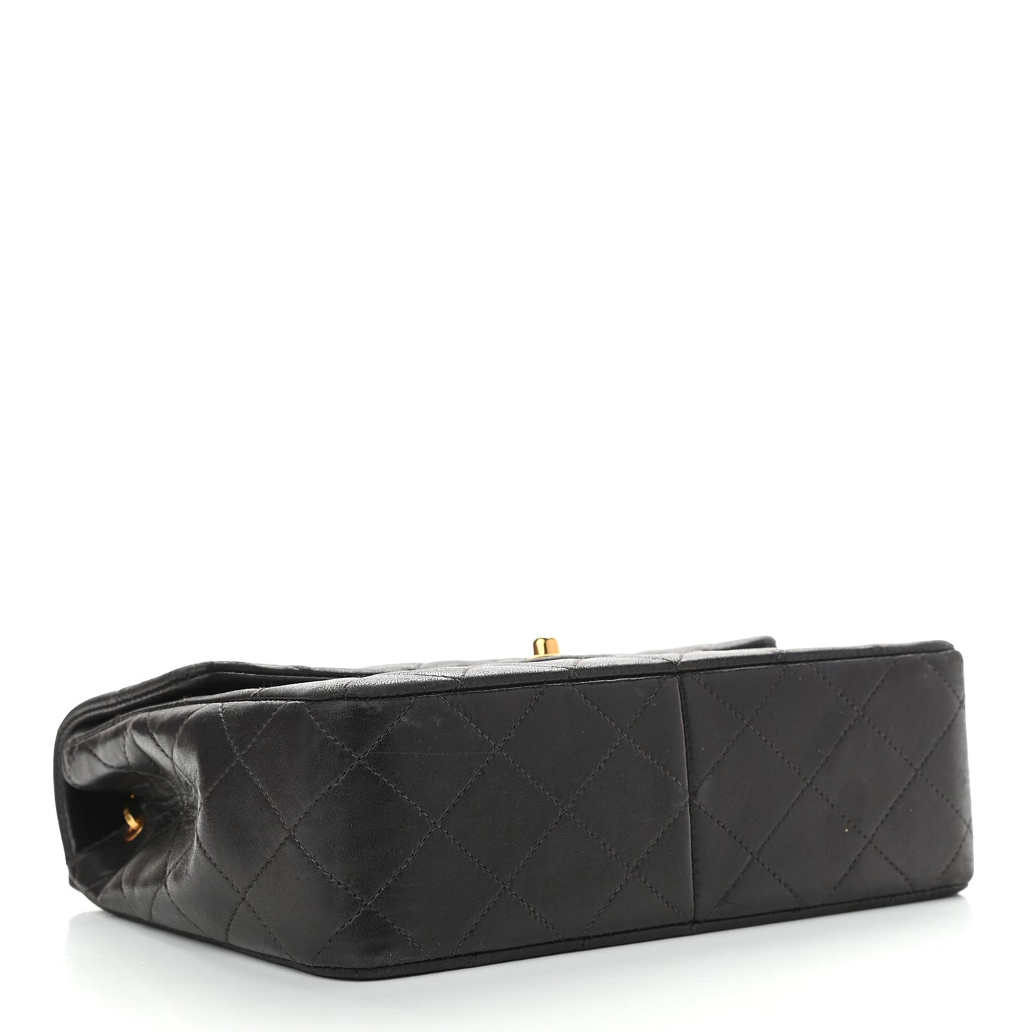 Lambskin Quilted Small Single Flap Black