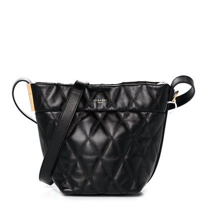 Givenchy Lambskin Quilted Mini GV Bucket Bag Black 1 of 13