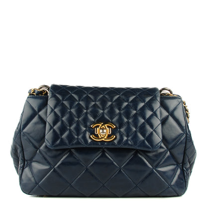 Chanel Aged Calfskin Quilted Small Daily Walk Flap Navy 1 of 7
