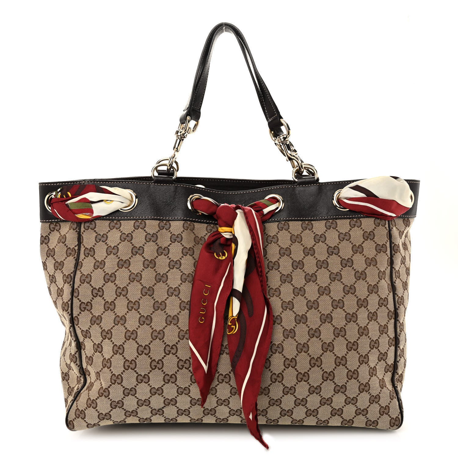 Gucci Monogram Large Positano Tote Brown 1 of 11