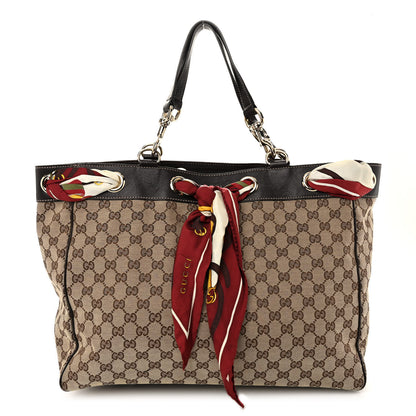 Gucci Monogram Large Positano Tote Brown 1 of 11