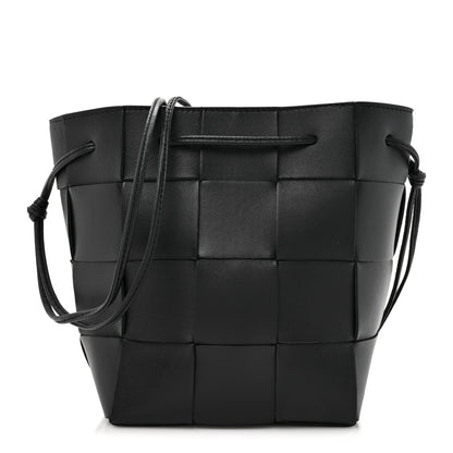 Bottega Veneta Nappa Maxi Intrecciato Cassette Bucket Bag Black 1 of 9