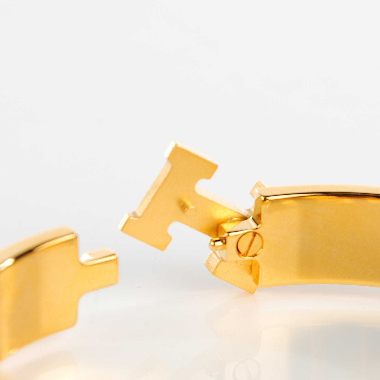 Enamel Narrow Clic Clac H Bracelet GM Emeraude