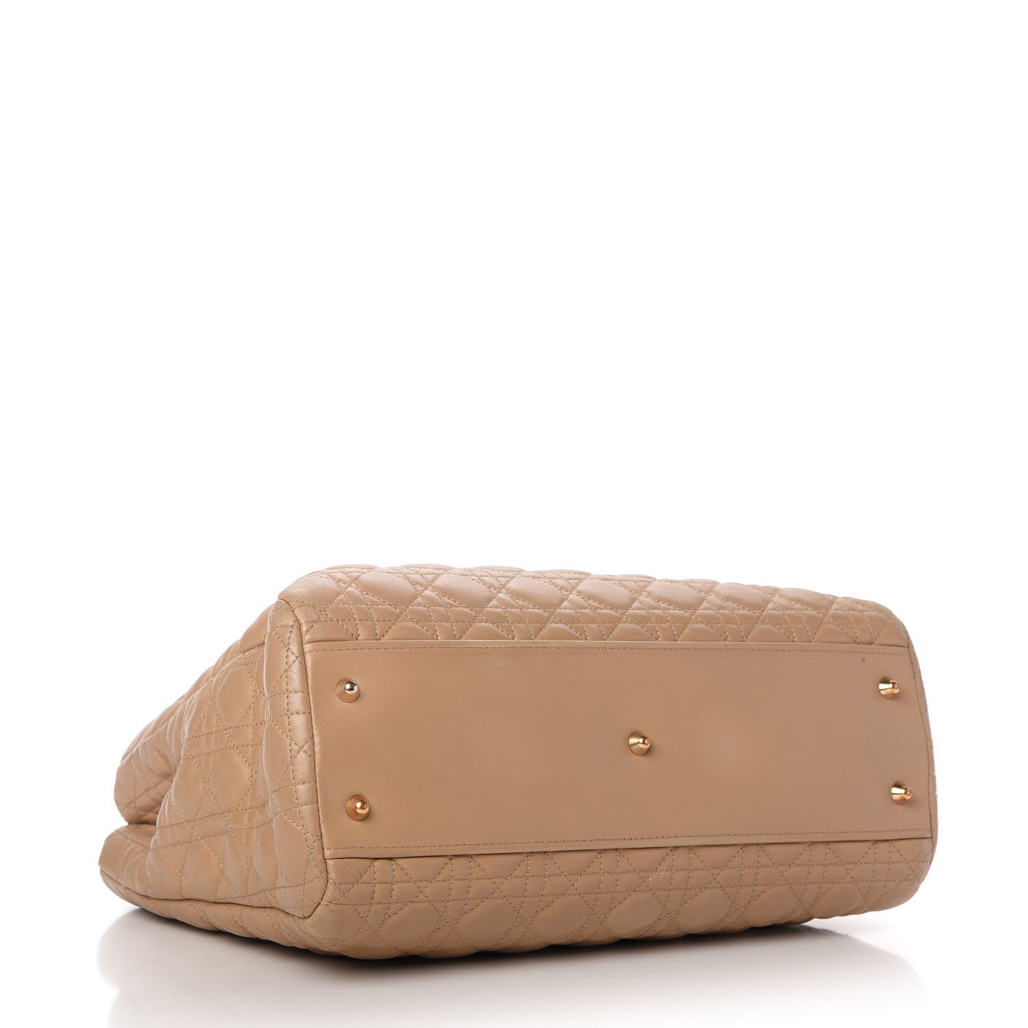 Christian Dior Lambskin Cannage Large Dior Soft Shopping Tote Beige 4 of 10