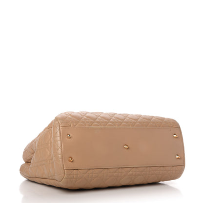 Christian Dior Lambskin Cannage Large Dior Soft Shopping Tote Beige 4 of 10