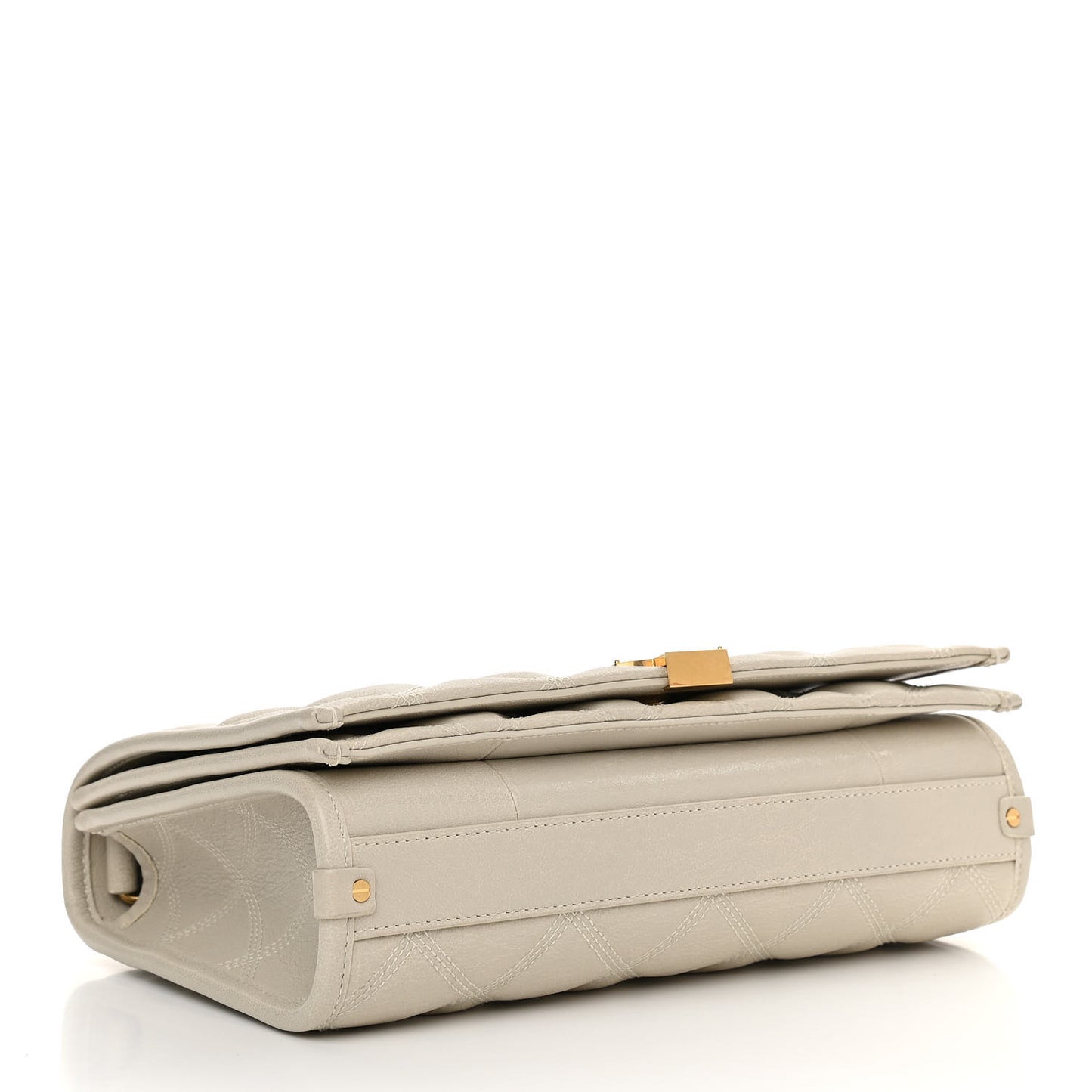 Lambskin Quilted Mini Becky Chain Bag Crema Soft