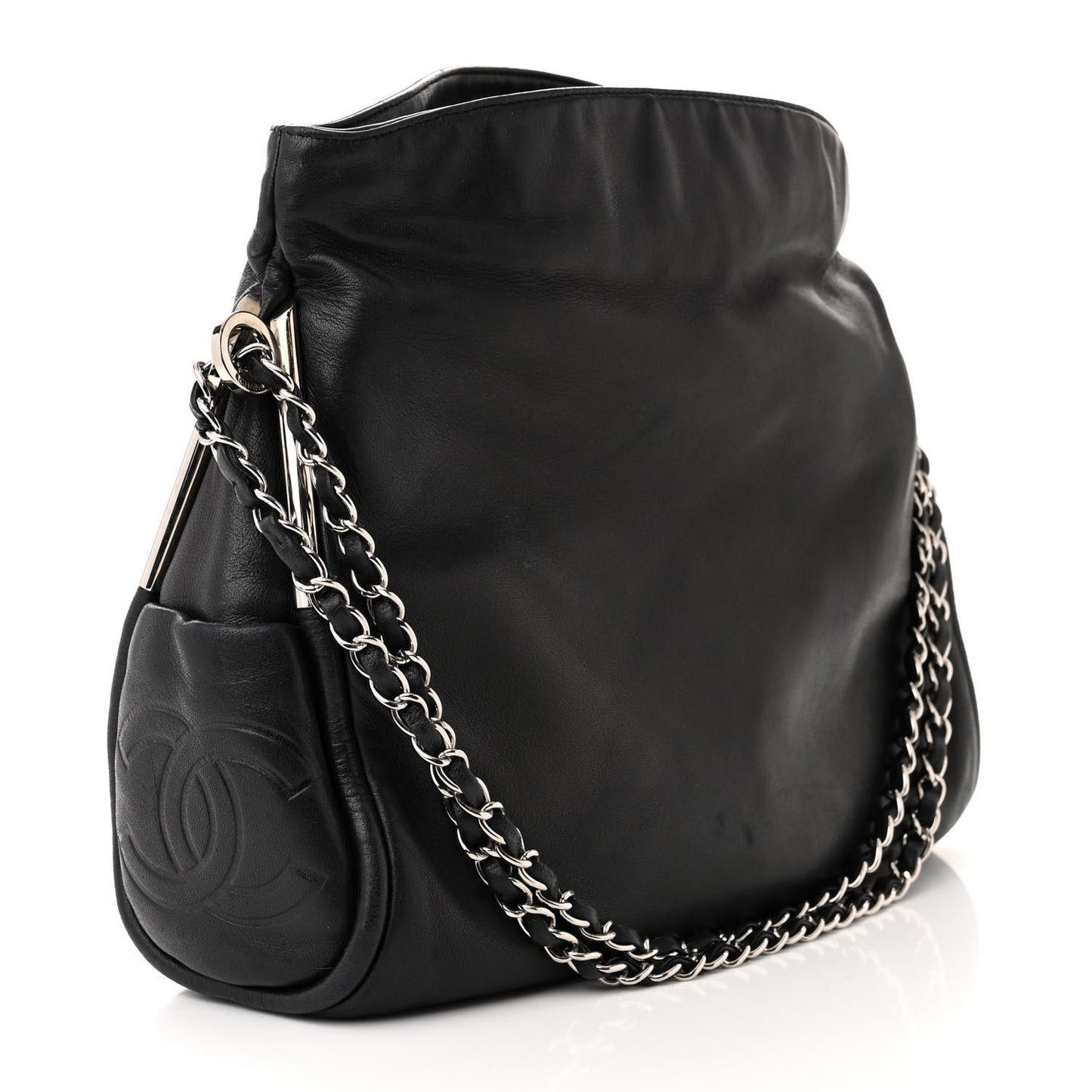 Lambskin Medium Ultimate Soft Tote Black