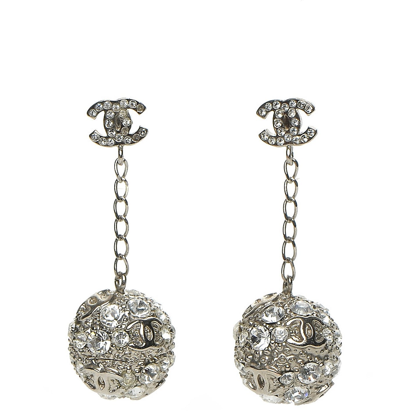 Crystal CC Dangle Earrings